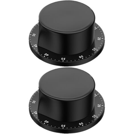 Lot de 2 minuteurs mécaniques pour balance de cuisine - minuteur mécanique noir-AquaForge (1/5)