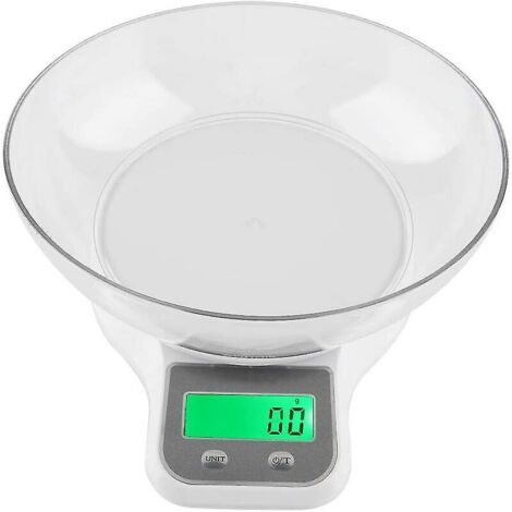 Balance numérique - Balance de cuisine multifonctionnelle avec bol (2 couleurs) (Blanc)-AquaForge (1/5)