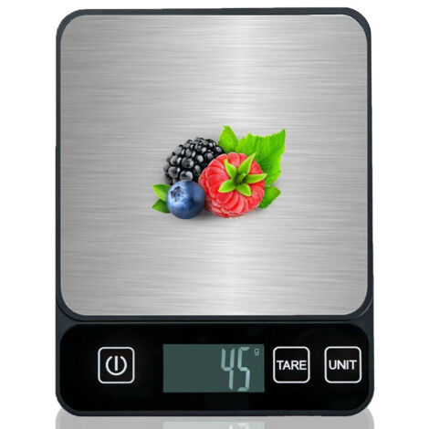 Balance de cuisine électronique, 10 kg. Balance alimentaire de haute précision (1 g/0,1 oz) avec écran LCD et fonction tare.-AquaForge (1/5)