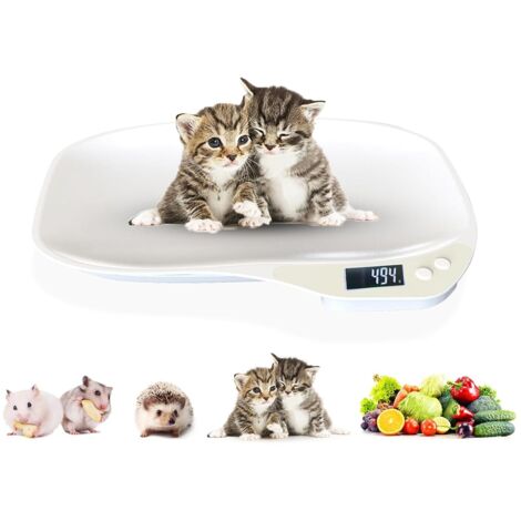 Balance miniature pour animaux de compagnie, balance pour petits animaux, balance de cuisine numérique avec affichage LED, petite balance domestique, balance portable pour chiens et chats-AquaForge (1/5)