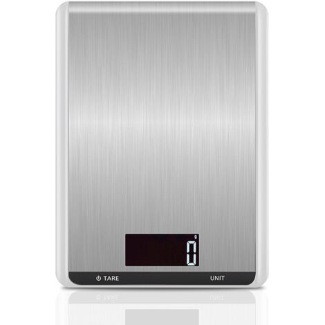 Balance de cuisine de haute précision en acier inoxydable pour la cuisson et la pâtisserie, 10 kg/1 g, blanche-AquaForge (1/4)