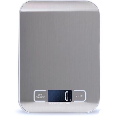 Balance de cuisine numérique - Balance alimentaire de précision 5 kg - Balance en acier inoxydable pour la cuisson-AquaForge (1/5)