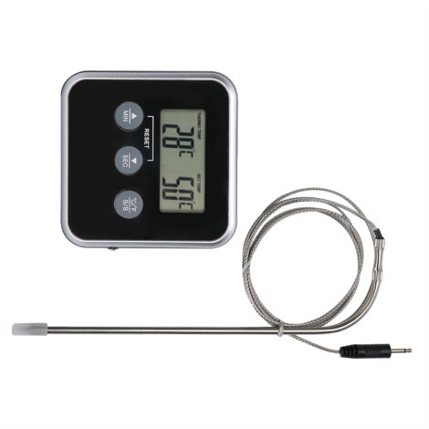 Thermomètre numérique à viande avec minuteur pour four, barbecue et cuisine.-AquaForge (1/5)