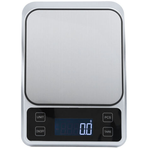 Balance de cuisine numérique multifonctionnelle 5 kg/0,1 g en acier inoxydable, idéale pour la cuisine et la pâtisserie.-AquaForge (1/5)