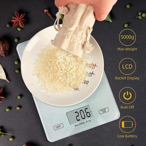 Balance de cuisine numérique GETIT, balance électronique avec verre-AquaForge (1/4)