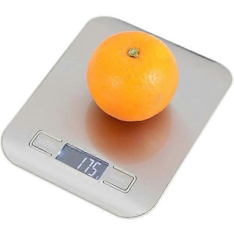 Balance de cuisine numérique 5 kg 11 lbs, acier inoxydable de qualité supérieure.-AquaForge (1/3)