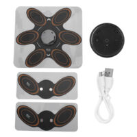 Mini masseur électrique pour la nuque, transmission vocale, soulagement de la fatigue, pulsations, massage cervical, adhésif noir - AquaForge