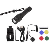 Lampe torche de chasse professionnelle rechargeable avec 5 températures de couleur, LED d'urgence puissante pour une utilisation en extérieur. - AquaForge