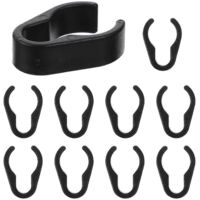 Lot de 10 supports de câble de microphone, clips de câble de microphone durables et flexibles, CJY Noir 3-AquaForge