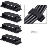 60 clips de câble auto-adhésifs, clips de câble auto-adhésifs 3M-AquaForge