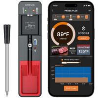 Thermomètre à viande sans fil, thermomètre alimentaire numérique pour la cuisson et le barbecue, thermomètre à viande intelligent Bluetooth d'une portée de 110 mètres-AquaForge