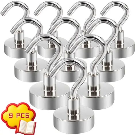 Ganci magnetici ultra resistenti Potenti magneti da 20 mm Metallo lucido Adatti a molteplici situazioni Indispensabili per l'organizzazione del bagno (1/5)