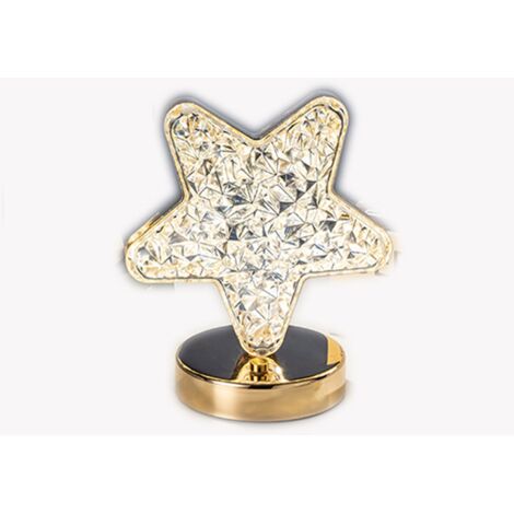 Lampada da tavolo a LED, ricaricabile, con controllo touch, lampada da comodino - stelle (1/4)