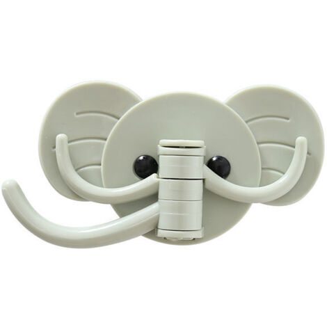 Ganci adesivi a forma di elefante, carini e creativi, per il montaggio a parete, resistenti e multifunzionali, ideali per la cucina, non necessitano di chiodi - Confezione da 10 (colore: verde) (1/4)