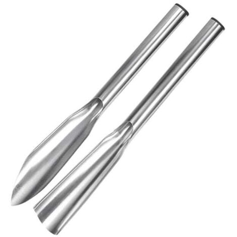 Pale da giardinaggio portatili, attrezzi manuali per diserbare, scavare e raccogliere ortaggi selvatici (due pale in acciaio inox color argento) (1/4)