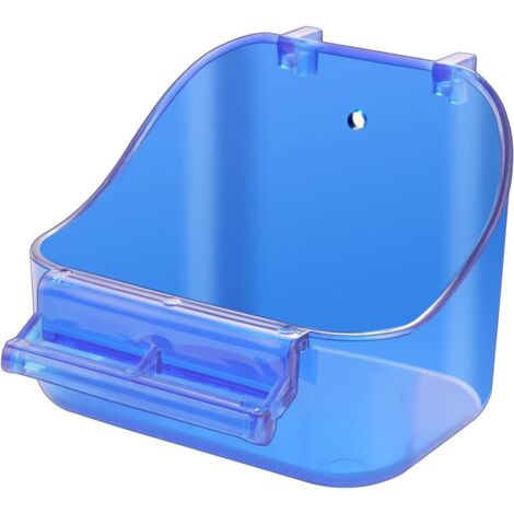 accessori per gabbia per uccelli: vaschetta per il bagnetto, mangiatoia, gabbia quadrata sospesa – Blu