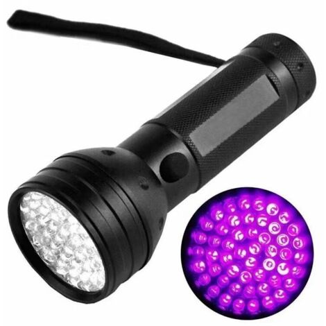 Torcia UV, luce nera portatile, rilevatore di ambra, mini lampada UV a 51 LED