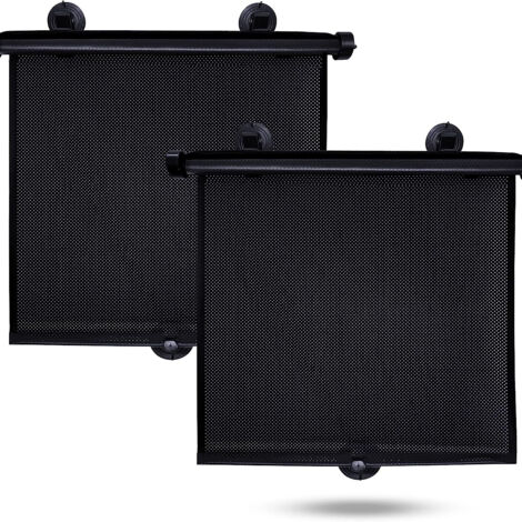 Tendine parasole retrattili per finestrini auto (set da 2)  Tendine parasole avvolgibili adatte a bambini e neonati  Tendine oscuranti per auto  45 cm x 50 cm