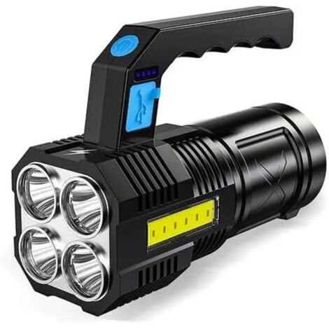 Torce ricaricabili, LED USB impermeabili, ultra luminose e potenti, con un ampio fascio luminoso.