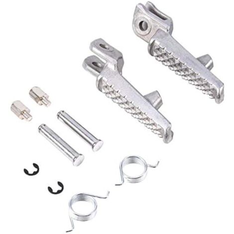 Pedali, pedali anteriori e poggiapiedi anteriori (argento) per CBR600, F4I, CBR919 e CBR1000. (1/5)