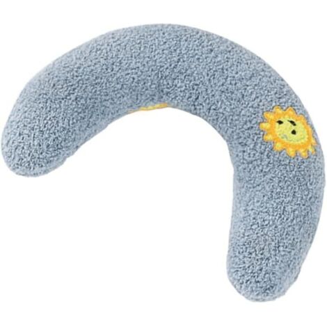 Giocattoli per gatti, peluche per cani, cuscino per il collo in peluche per cuccioli, adatto a cani e gatti di piccola taglia, sostiene la colonna vertebrale, lenisce - motivo sole blu (1/3)