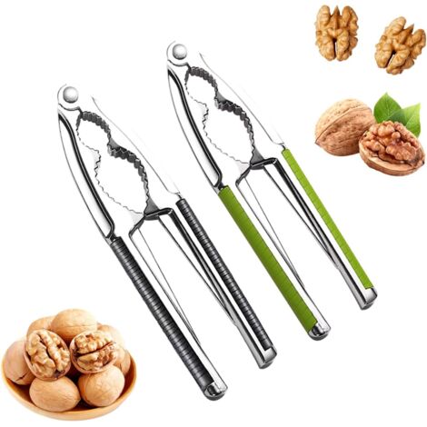 Due clip per frutta secca in acciaio inox, adatte per noci, nocciole, orzo e frutti di mare. (1/5)