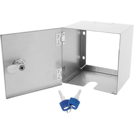 Coperchio per presa esterna con chiave, scatola di protezione antifurto in acciaio inox per presa elettrica esterna, coperchio di sicurezza con chiave.