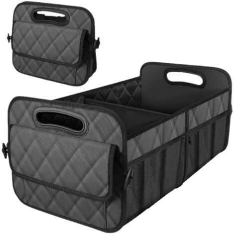 Organizer per bagagliaio e vano portaoggetti, 50 litri, in poliestere impermeabile, adatto per auto/SUV/minivan, colore nero. (1/2)