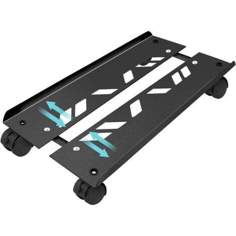 Supporto per computer - Supporto CPU - Supporto CPU in acciaio - Supporto telescopico 20-26 cm - 4 ruote - Supporto CPU in acciaio - Supporto regolabile e mobile compatibile con la maggior parte dei c