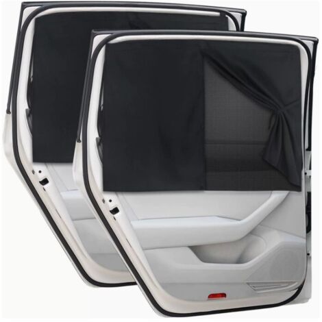 Parasole per finestrini auto, set di 4 parasole magnetici a doppio strato per finestrini laterali, tende oscuranti/trasparenti regolabili per una maggiore privacy, protezione UV per neonati e bambini.
