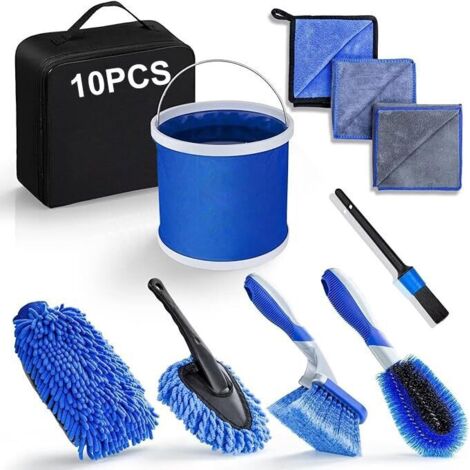 Kit per lavaggio e pulizia auto (10 pezzi) (1/3)