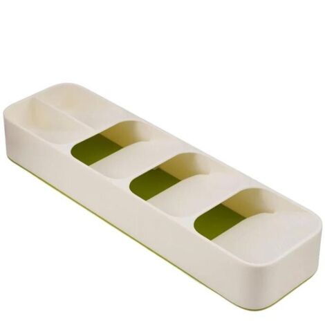 Organizzatore per posate, vassoio per cucchiai, divisorio per utensili, organizer per cassetti da cucina - Bianco