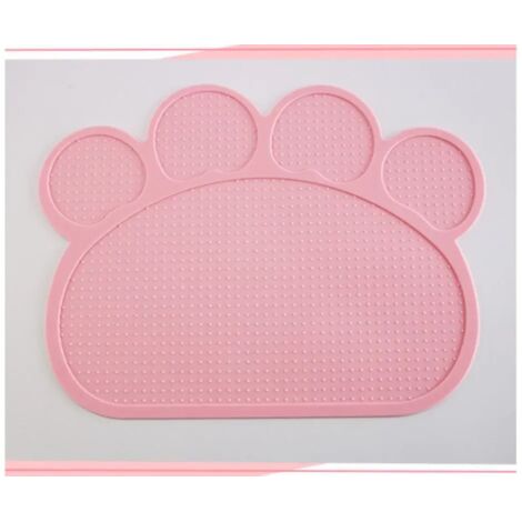 Tappetino per la pappa in PVC rosa per cani, cuccioli e gatti - Adorabile tappetino per la pappa rosa
