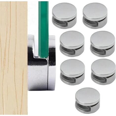Ganci per specchio  8 clip per specchio  Staffa per specchio da parete - Fissaggio specchio  Montaggio a parete  Clip  Adatto per vetro, acrilico e foto