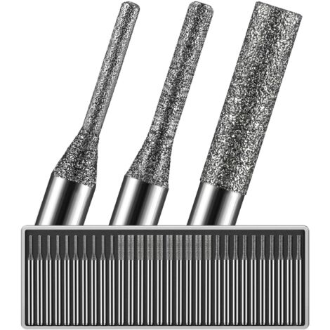 Set di 10 lime rotanti in metallo duro, compatibili con utensili rotanti, diametro gambo: 3 mm, diametro di taglio: 6 mm (1/4)