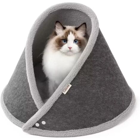 Cestino per cani e gatti, tenda per animali domestici rimovibile, letto pieghevole, lavabile, imbottito (1/5)