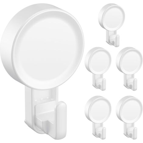 Questo set include 6 robusti ganci a ventosa riutilizzabili, perfetti per appendere asciugamani, accappatoi, salviette, ecc., e utilizzabili anche in cucina e in bagno. Ogni gancio supporta un peso ma