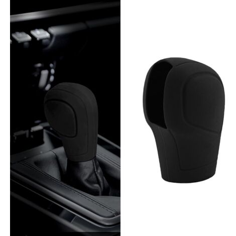 Copertura nera per pomello del cambio auto, accessorio protettivo per pomello del cambio, copertura universale in silicone per pomello del cambio automatico, compatibile con la maggior parte delle aut (1/5)