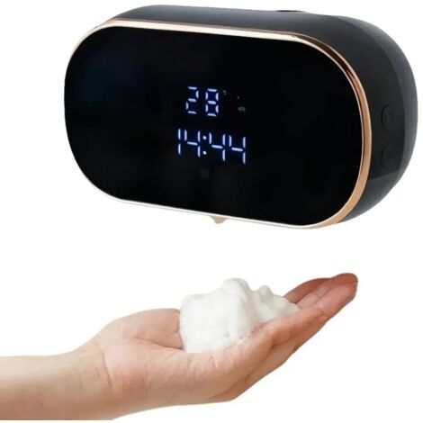 Dispenser automatico di sapone liquido e detersivo per piatti, capacità 450 ml, ricaricabile tramite USB, impermeabile IPX4, colore verde chiaro. (1/4)