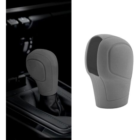 Copertura grigia per il pomello del cambio, accessorio protettivo per il pomello del cambio, protezione universale in silicone per il pomello del cambio automatico, compatibile con la maggior parte de (1/5)