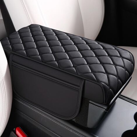 Copribracciolo universale per auto in memory foam, con 2 tasche portaoggetti, adatto a SUV, berline e camion (nero). (1/5)