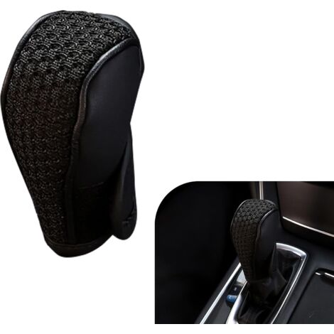 Copripomello del cambio in pelle, antiscivolo e impermeabile, adatto per SUV, camion, camper, accessori per interni auto (nero). (1/5)