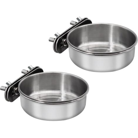 mangiatoie/gabbie per uccelli, mangiatoie/gabbie per pappagalli con clip, acciaio inox, 13 cm