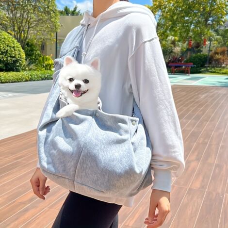 Nuovo zaino/borsa a tracolla/borsa a spalla per animali domestici, ideale per l'autunno/inverno, perfetto per gatti, cani e per viaggi. Accessori per cani adatti a Bichon Frisé di taglia inferiore a 1