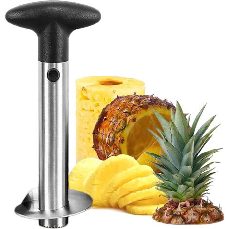 Affetta ananas in acciaio inox - Affetta ananas migliorata con manico rimovibile, pelapatate e levatorsoli ideale per cucine e case.