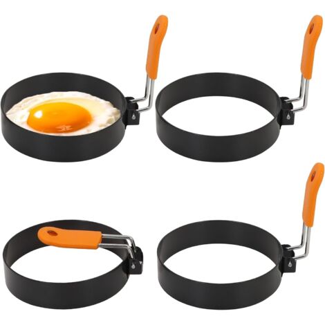 Set di 4 stampi in acciaio inox per uova e pancake (1/5)