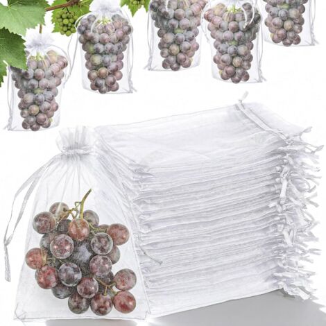 100 sacchetti protettivi per frutta multiuso, repellenti per insetti e uccelli - bianchi (1/5)