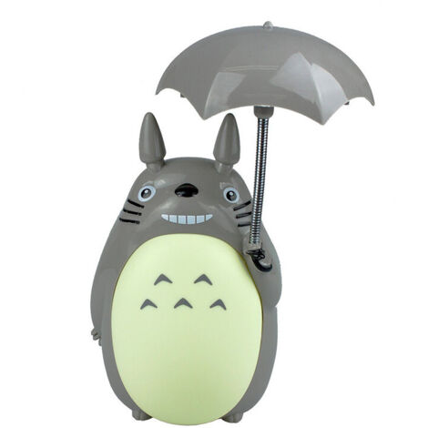 Lámpara USB Totoro Kawaii Cartoon My Neighbor Luz nocturna LED para lectura y decoración del hogar - Amarillo