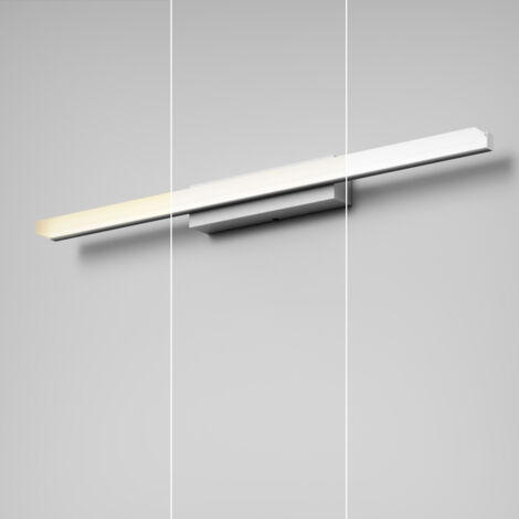 Espejo de maquillaje LED con luz, estilo minimalista y moderno, acero inoxidable resistente al agua, para baño, tres colores ajustables: blanco, 40 cm (1/5)