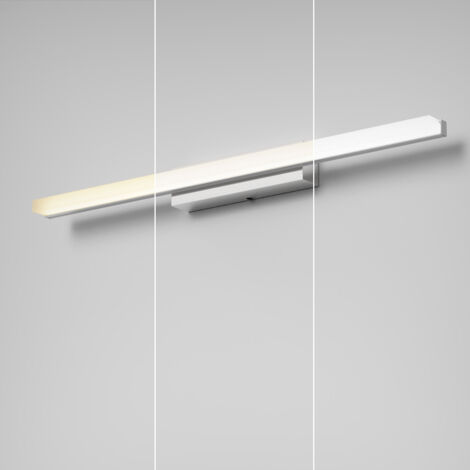 Espejo de maquillaje LED con luz, estilo minimalista y moderno, acero inoxidable resistente al agua, para baño, tres colores ajustables - plateado 40 cm (1/5)